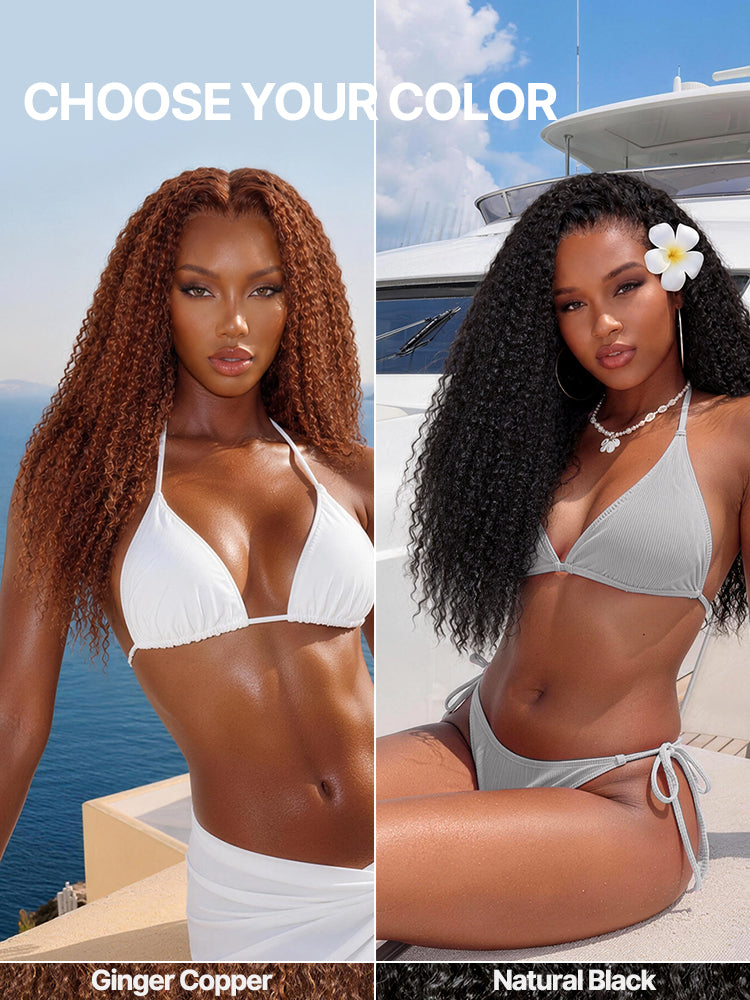 Frodio Veralux™ Blend Human Hair Defined Kinky Curly Wig 9x6 Lace Glue