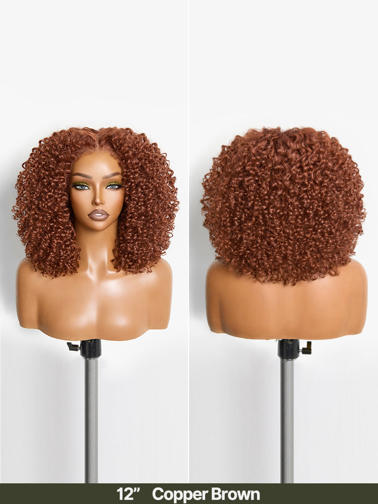 Frodio Veralux™ Blend Human Hair Jerry Curly Wig 13x6 Frontal Lace Wig Glueless Wear and Go-20