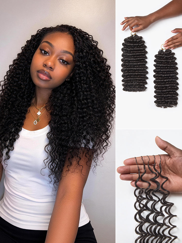 [Free Wigs Giveaway] Frodio Veralux™ Blend Human Hair Feather Crochet Hair Deep Wave Extensions 3 Packs Pre-Separated-01