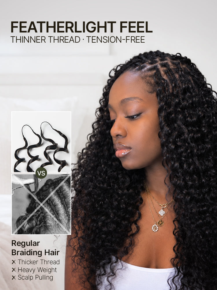 [Free Wigs Giveaway] Frodio Veralux™ Blend Human Hair Feather Crochet Hair Deep Wave Extensions 3 Packs Pre-Separated-02