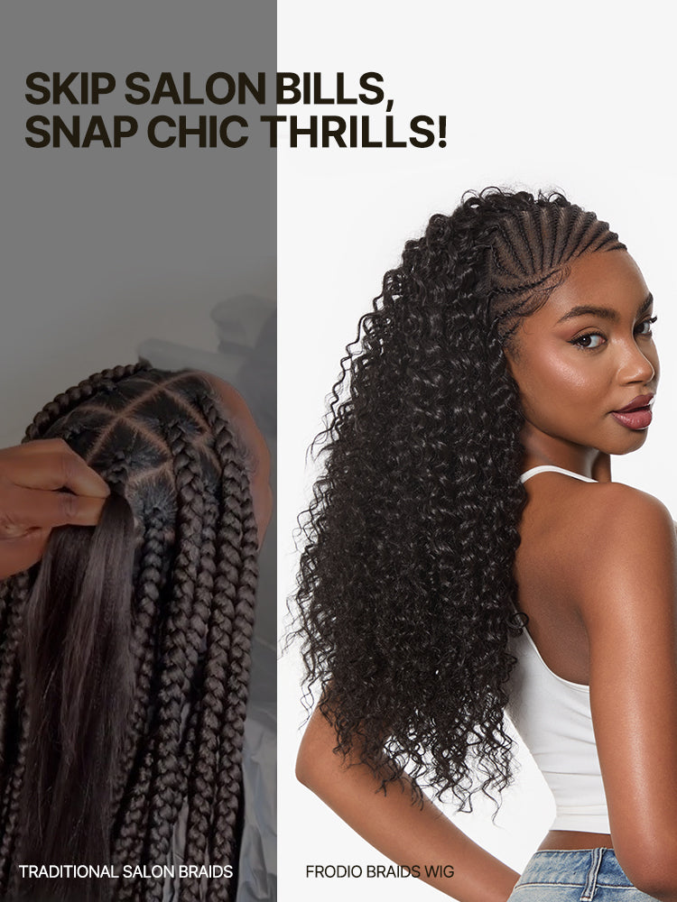 [Free Wigs Giveaway] Frodio Veralux™ Fiber Fulani Braid Wig 13x6 Frontal Lace Wig Chic and Voluminous-06