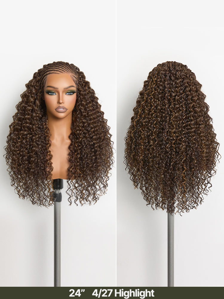 Frodio Veralux™ Fiber Fulani Braid Wig 13x6 Frontal Lace Wig Chic and Voluminous-42