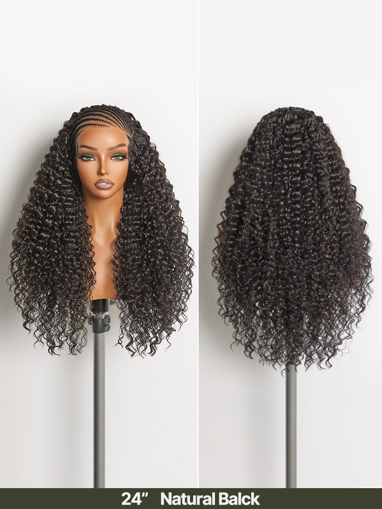 Frodio Veralux™ Fiber Fulani Braid Wig 13x6 Frontal Lace Wig Chic and Voluminous-40