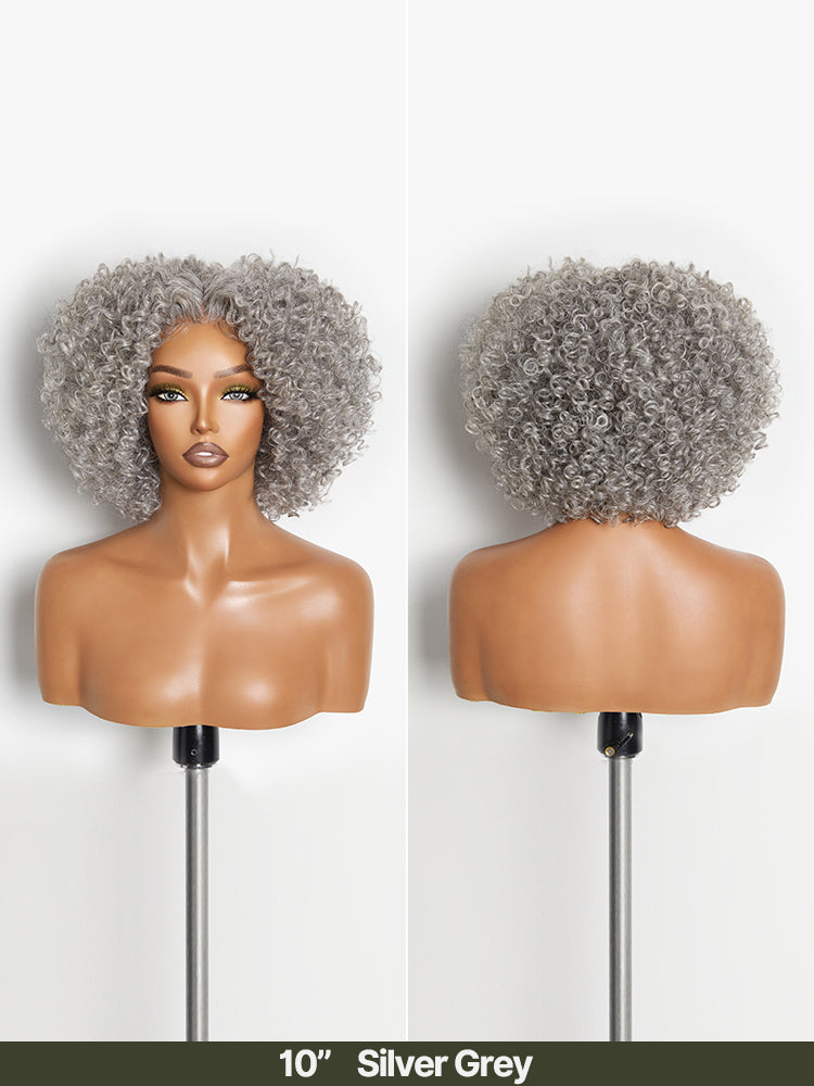 Frodio Veralux™ Blend Human Hair Short Jerry Curly Wig Glueless Pre-Cut Lace Wear and Go-47