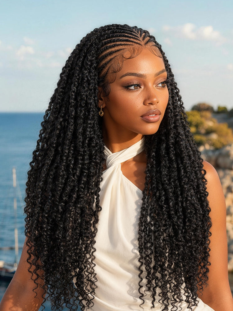 Frodio Veralux™ Fiber Passion Twist Wig 13x5 Frontal Lace Wig with Baby Hair-10