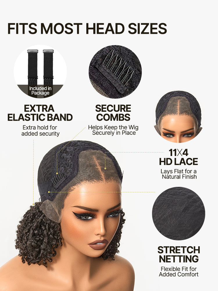 Frodio Veralux™ Fiber Micro Twist Curly Dreadlock Wig 11x4 HD Lace Front Glueless-49