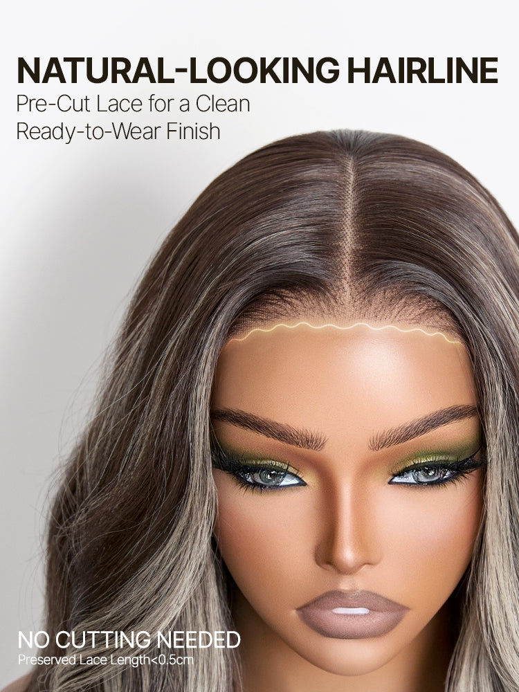 Frodio Veralux™ Blend Human Hair Loose wave Wig 9x6 Lace Brown Blonde Highlight 28 Inch-14