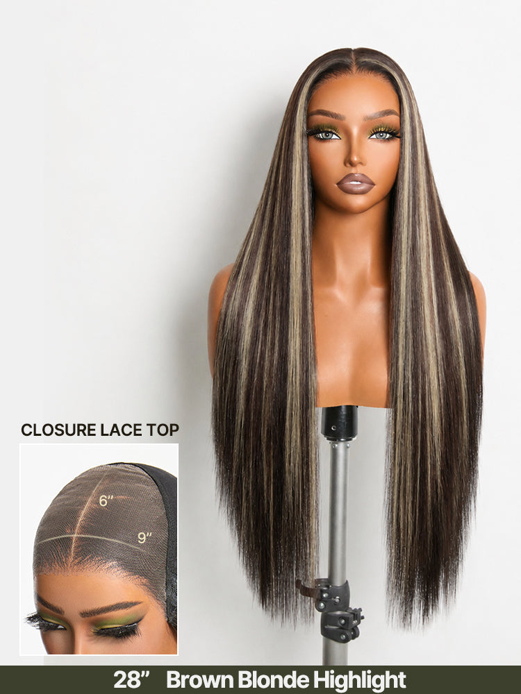 Frodio Veralux™ Blend Human Hair Silky Straight Lace Wig Glueless Beginner Friendly-51