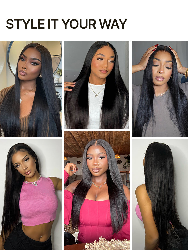 Frodio Veralux™ Blend Human Hair Silky Straight Lace Wig Glueless Beginner Friendly-45