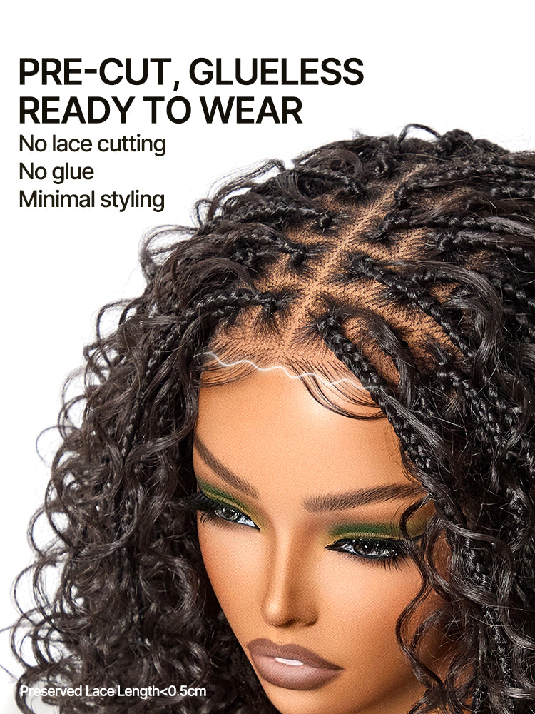 Frodio Veralux™ Fiber Braided Top Water Wave Wig 13x6 Lace Front Glueless Wear and Go-59