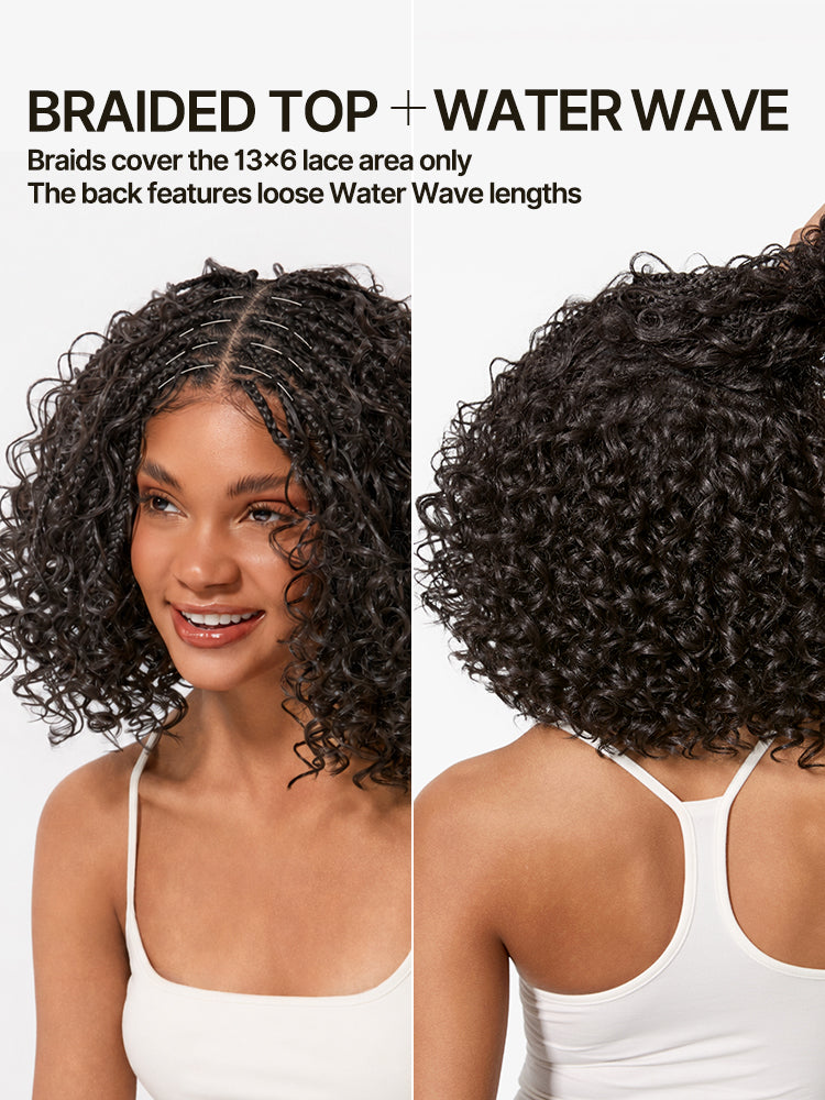 Frodio Veralux™ Fiber Braided Top Water Wave Wig 13x6 Lace Front Glueless Wear and Go-67