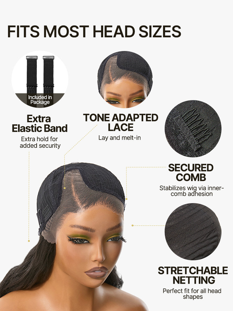 Frodio Veralux™ Blend Human Hair Body Wave Wig Yaki Loose Minimal Lace Glueless Wear and Go Beginner Friendly-13