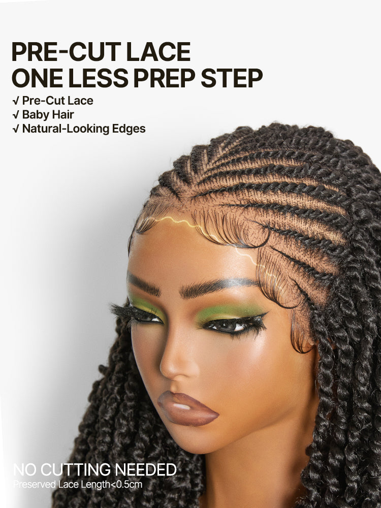 Frodio Veralux™ Fiber Passion Twist Wig 13x5 Frontal Lace Wig with Baby Hair-15