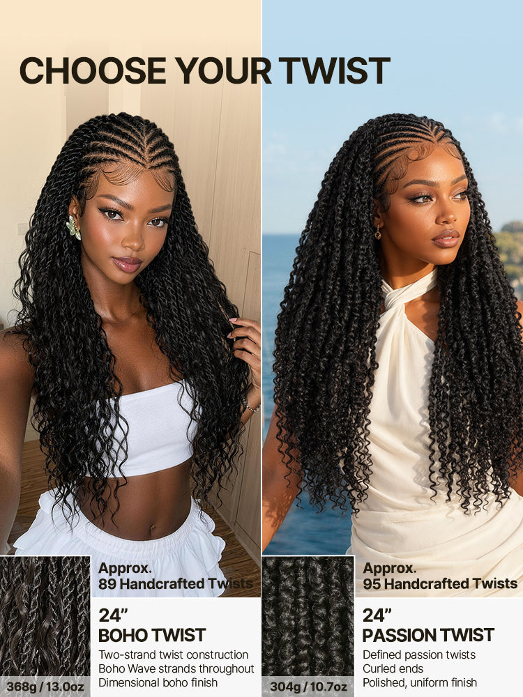 Frodio Veralux™ Fiber Passion Twist Wig 13x5 Frontal Lace Wig with Baby Hair-12