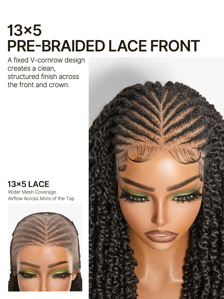 Frodio Veralux™ Fiber Passion Twist Wig 13x5 Frontal Lace Wig with Baby Hair-14