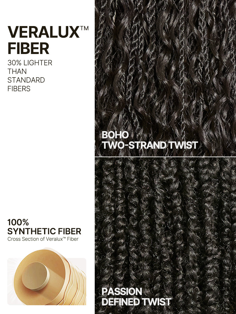 Frodio Veralux™ Fiber Passion Twist Wig 13x5 Frontal Lace Wig with Baby Hair-19