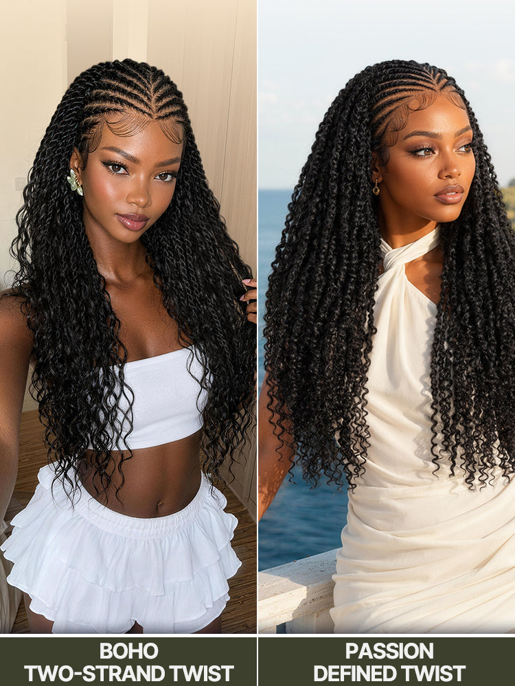 Frodio Veralux™ Fiber Passion Twist Wig 13x5 Frontal Lace Wig with Baby Hair-24
