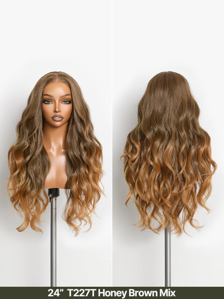 Frodio Veralux™ Blend Human Hair Loose Wave Wig Middle Part Glueless Ready to Wear-47