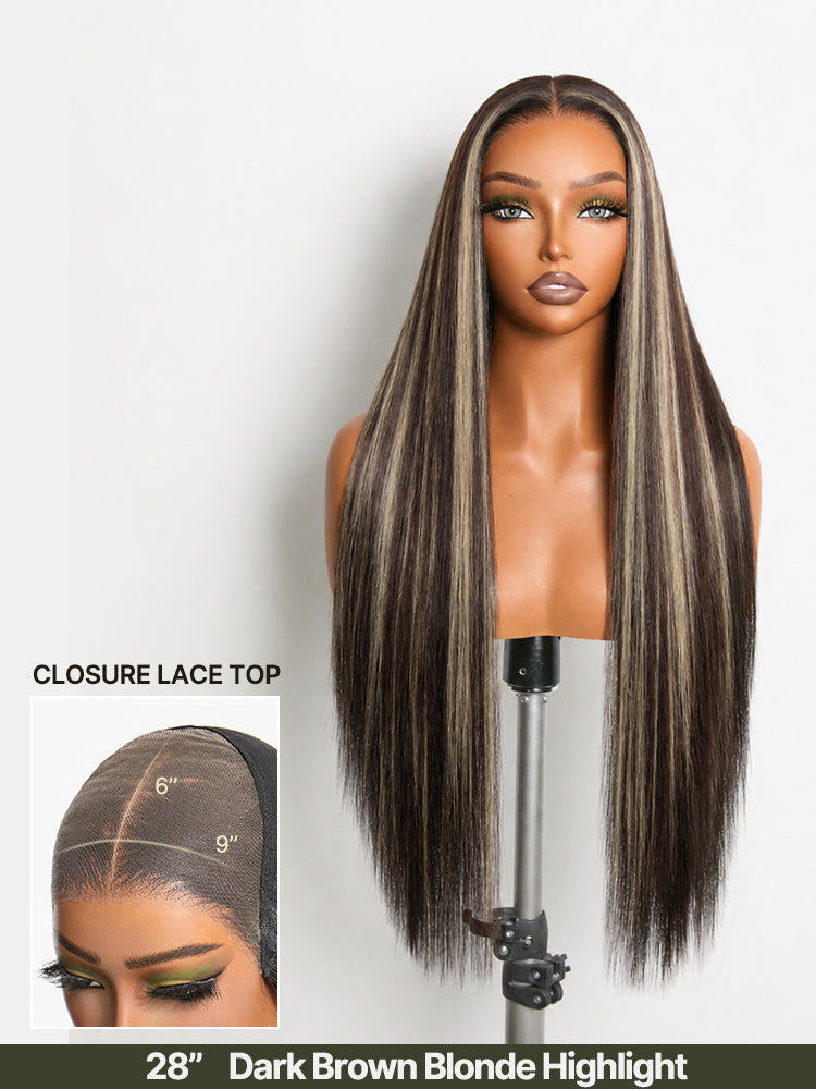 Frodio Veralux™ Blend Human Hair Silky Straight Lace Wig Glueless Beginner Friendly Easy Throw On-20