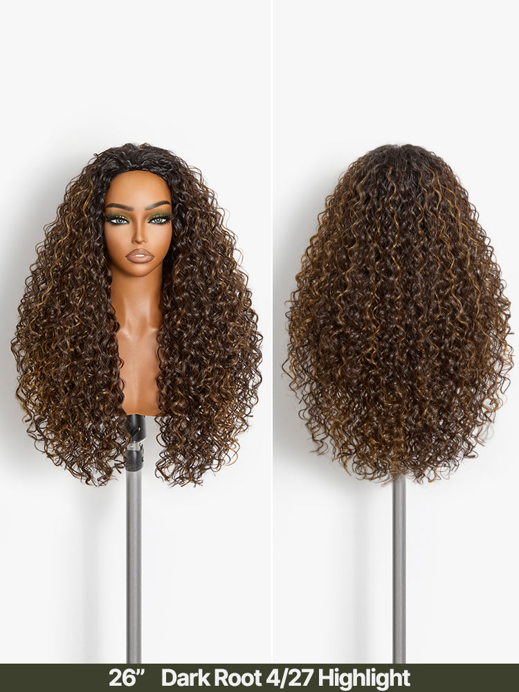 [Free Wigs Giveaway] Frodio Veralux™ Blend Human Hair Shaggy Waves 3-in-1 Half Wig Ready to Wear-12