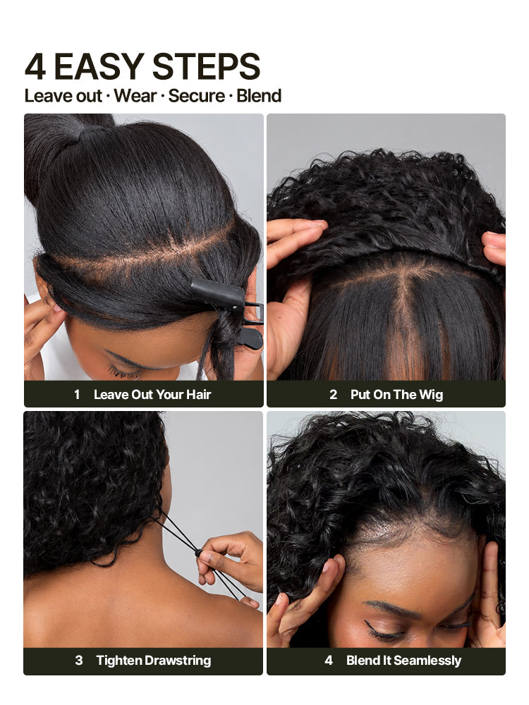 [Free Wigs Giveaway] Frodio Veralux™ Blend Human Hair Shaggy Waves 3-in-1 Half Wig Ready to Wear-05