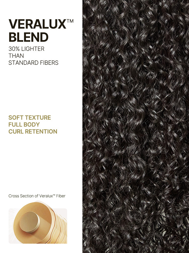 [Free Wigs Giveaway] Frodio Veralux™ Blend Human Hair Shaggy Waves 3-in-1 Half Wig Ready to Wear-08