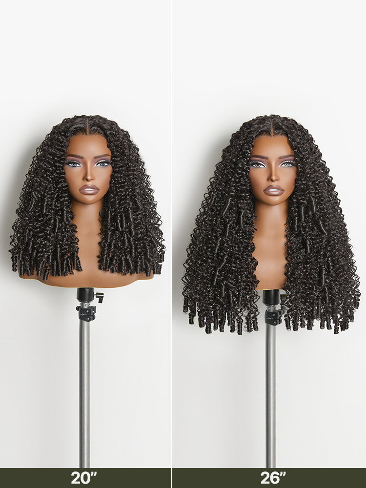 Frodio Veralux™ Synthetic Fiber + Human Hair Burmese Curly Wig Middle Part Pre-Cut Lace Spiral Ends Glueless-07