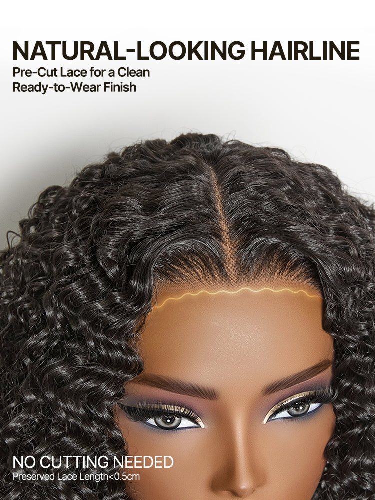 Frodio Veralux™ Synthetic Fiber + Human Hair Burmese Curly Wig Middle Part Pre-Cut Lace Spiral Ends Glueless-03