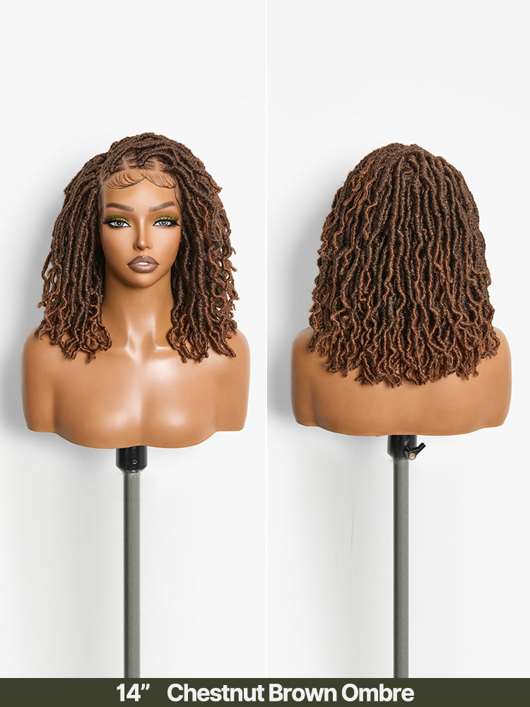 Frodio Veralux™ Fiber Faux Locs Wig 13x5 Lace Frontal Pre-Cut Lace with Baby Hair-11