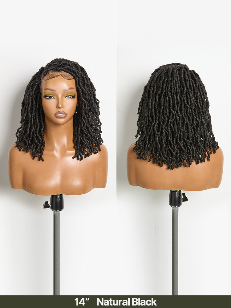 Frodio Veralux™ Fiber Faux Locs Wig 13x5 Lace Frontal Pre-Cut Lace with Baby Hair-10