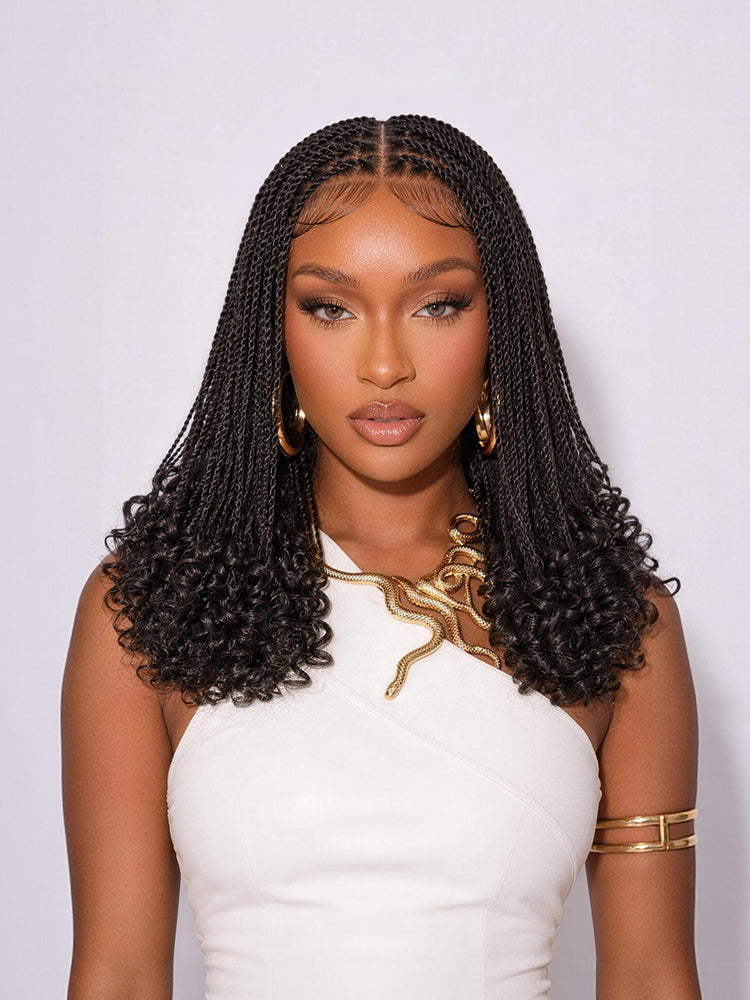 Frodio Veralux™ Fiber Mini Senegalese Twist Full Lace Wig with Curly Ends re-Cut Lace Ready to Wear-01