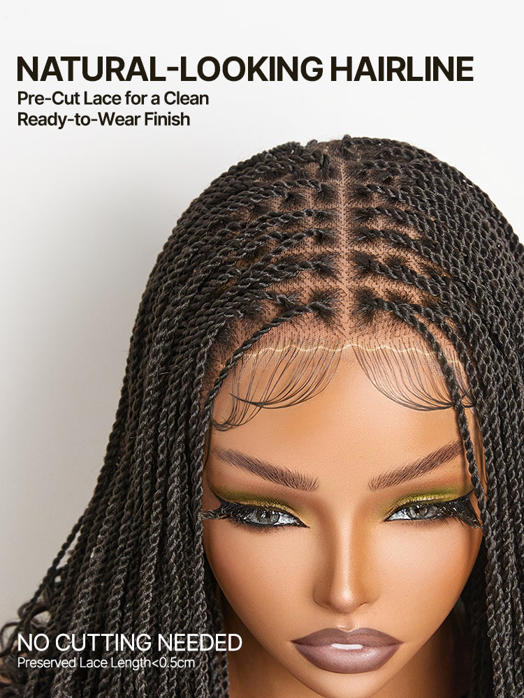 Frodio Veralux™ Fiber Mini Senegalese Twist Full Lace Wig with Curly Ends re-Cut Lace Ready to Wear-02