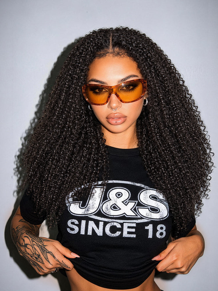 Frodio Veralux™ Synthetic Fiber Kinky Curly Drawstring Wig Middle Part Pre-Cut Lace Wear & Go Beginner Friendly-01